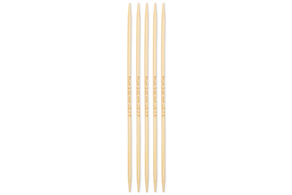 Ks1092 Stricknadeln Strumpfstricknadeln Prym 15 cm - 3,0 mm Bambus