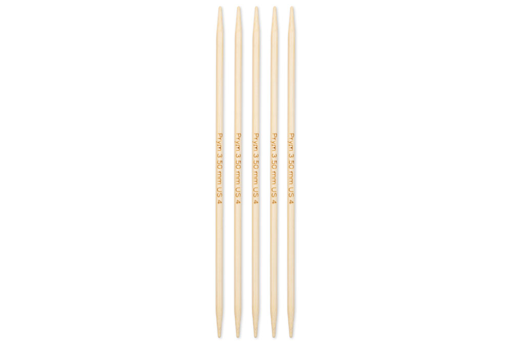 Ks1093 Stricknadeln Strumpfstricknadeln Prym 15 cm - 3,5 mm Bambus