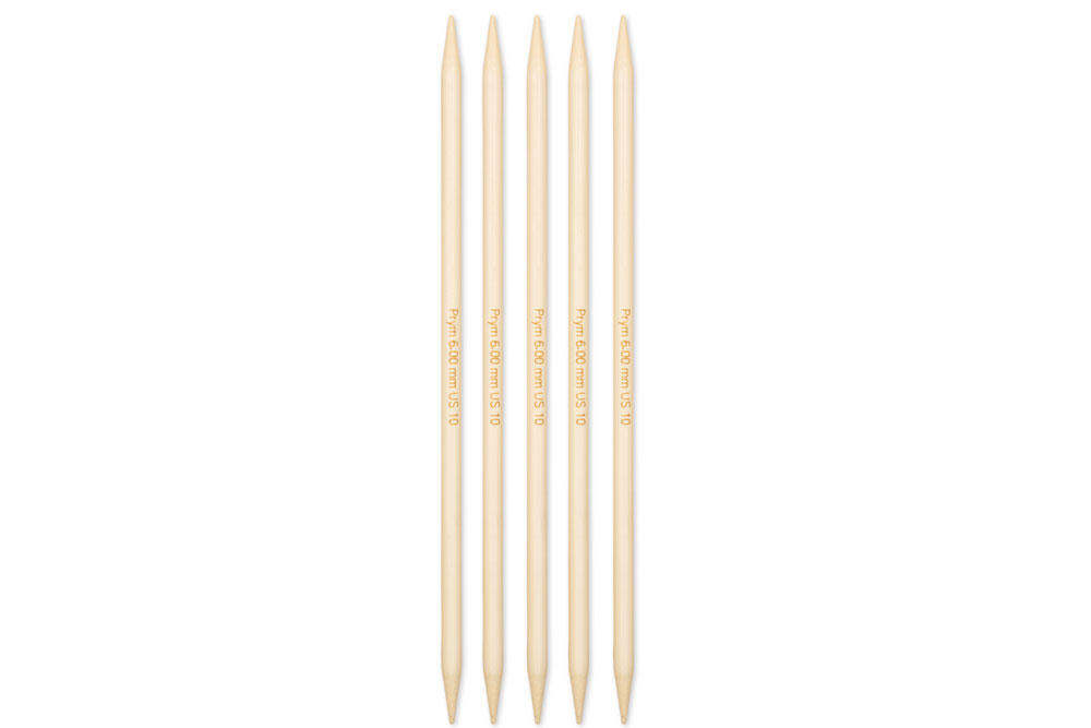 Ks1100 Stricknadeln Strumpfstricknadeln Prym 20 cm - 6,0 mm Bambus