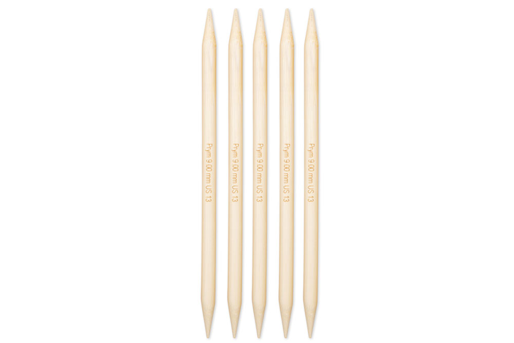 Ks1103 Stricknadeln Strumpfstricknadeln Prym 20 cm - 9,0 mm Bambus