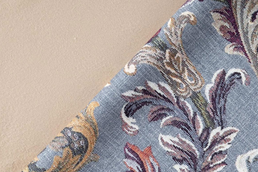 Premium Möbelstoff im klassischen Gobelin-Stil – prachtvolles Ornamentdesign mit hoher Festigkeit und Digitaldruck. Ms5180 Mbelstoff Gobelinlook 2(1) Dekostoffe Gobelin Möbelstoff Premium - Gobelin-Look - Türkis