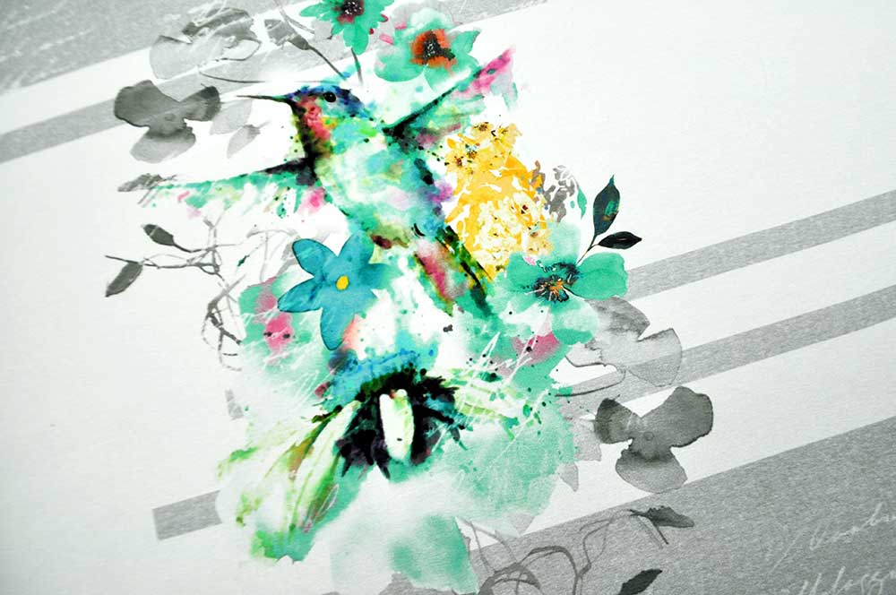 Geschmeidiger Panelstoff aus Viskose und Elasthan, versehen mit romantischem Blütendesign Sp145055 Paneljersey Aquarell Frank Walder Viskose-Paneljersey - Romance