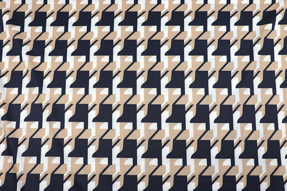 Geschmeidiger Panelstoff mit abstraktem, modernem Hahnentritt-Design Sp148512 Sonderposten Bekleidungsstoffe Panelstoff - Sport-Stretch - Hahnentritt