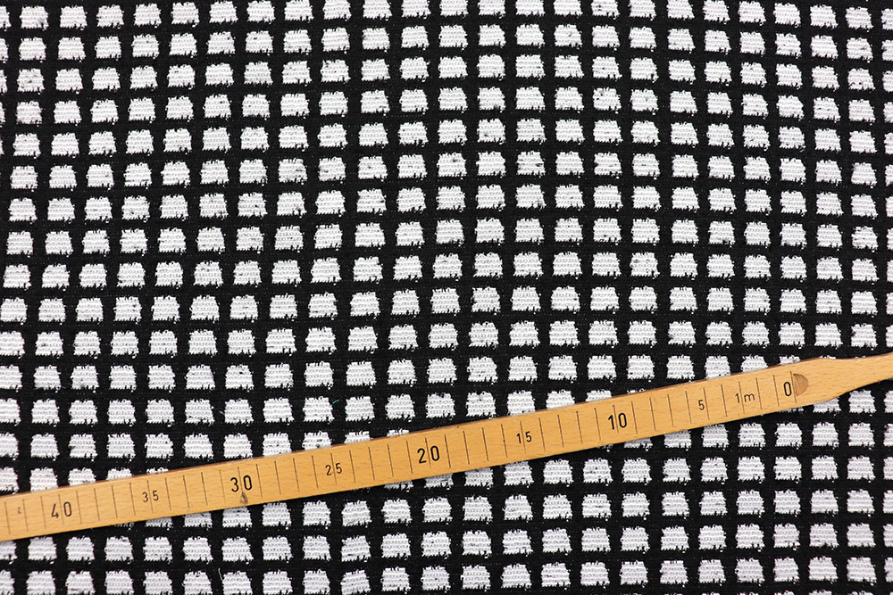 Modischer Strickstoff mit Viskoseanteil Sp155001 Sale Sommerstoffe Strickstoff Viskose - Black and White Cubes