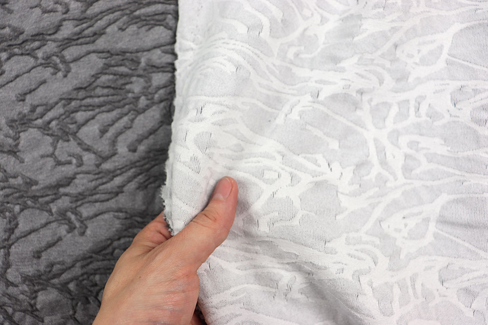 Stretchiger Stoff mit modischer Struktur für Hosen, Röcke, Shirts und mehr Sp155226 Sonderposten Bekleidungsstoffe Mode-Jacquard - Grey Dream