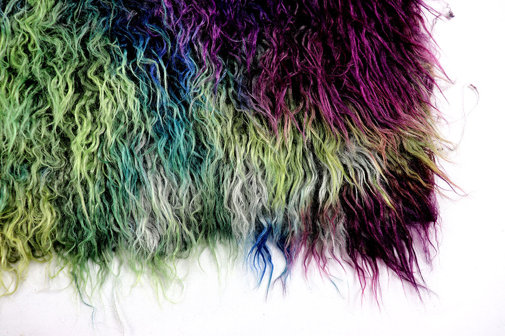 Zotteliges, wildes Langhaar-Fellimitat in kunterbunter Optik! Sp167002 Fell Pelzimitat Zottelfell - Crazy Colours