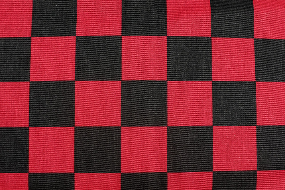 Robuster Stoff aus reiner Baumwolle mit klassischem Schachbrett-Karo Sp167015 Baumwollstoff Karo Bordeaux Schwarz S4 Baumwolle Karos Baumwoll-Köper - Karo - Bordeaux/Schwarz