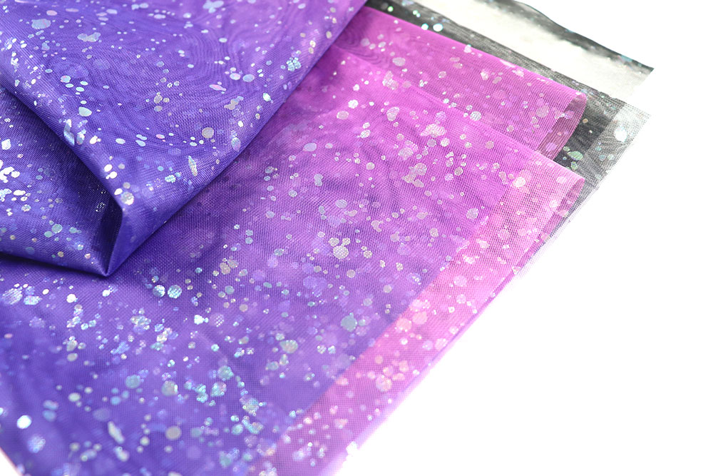 Glamouröser Tüllstoff mit schillerndem Farbverlauf Sp168001 Mesh Soft Tüll Glitter Mesh - Midnight