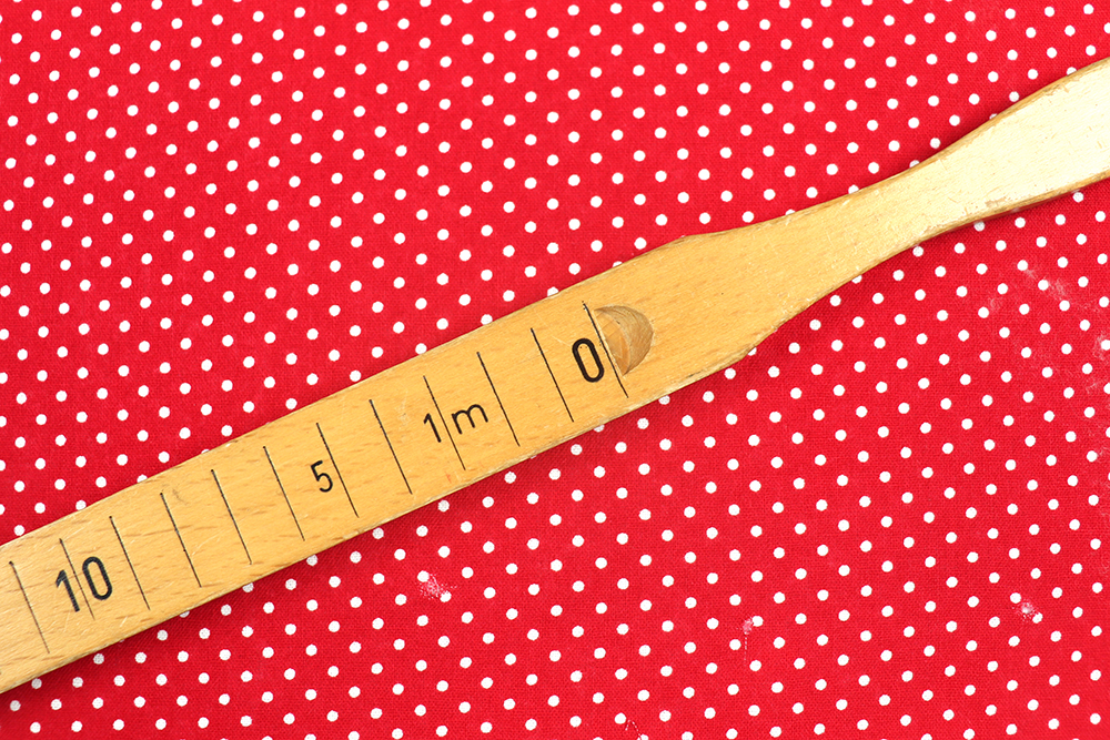 Reine Baumwolle mit klassischem Pünktchen-Print Sp170011 Baumwollstoff Punkte Rot S4 Patchworkstoffe Meterware Baumwollstoff Renforcé - Punkte - Rot/Weiß