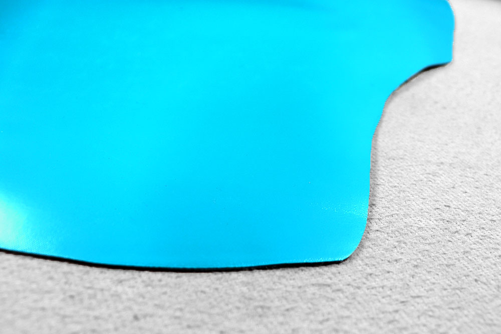 Glatte Lederhaut zum absoluten Sparpreis! Sp171004 Echtleder Haut Glatt Tuerkis S4 Halbe Häute Bastel-Leder - Aqua - 1,5 qm - B-Ware