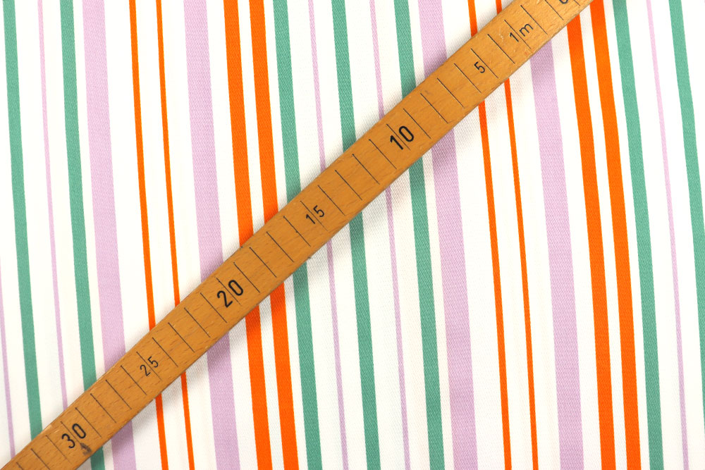 Gestreifter Deko-Satin für Gardinen, Bettwäsche und vieles mehr - überbreite Ware zum Spitzenpreis! Sp177027 Dekostoff Streifen S4 Bettwäsche-Stoffe Dekostoff - Multistreifen Summer - 280 cm