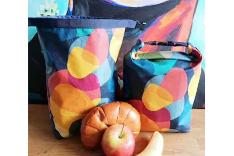 Farbenfroh gemusterter, fleckabweisender Stoff für den Innen- und Außenbereich Td5069 Tischdeckenstoff Sixties S4y Dekostoffe Retro Tischdeckenstoff - Retro Splashes