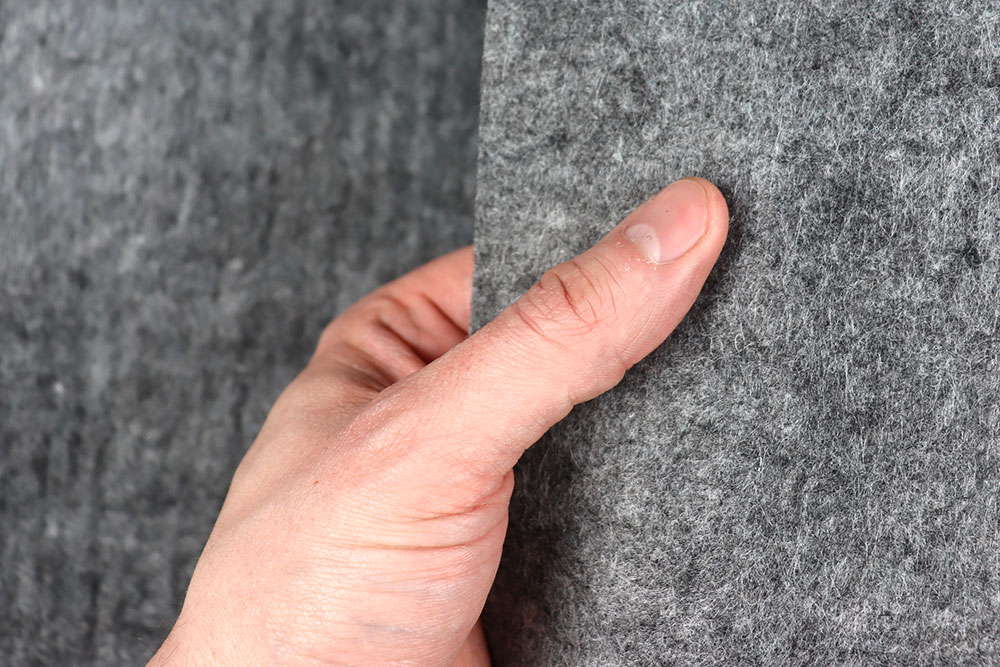 Starker Recycling-Filz, ideal für isolierungs- und Dämmungsarbeiten Tg1004 Waermefilz 5mm Grau 1 Filz Meterware Wärmefilz - 6 mm stark