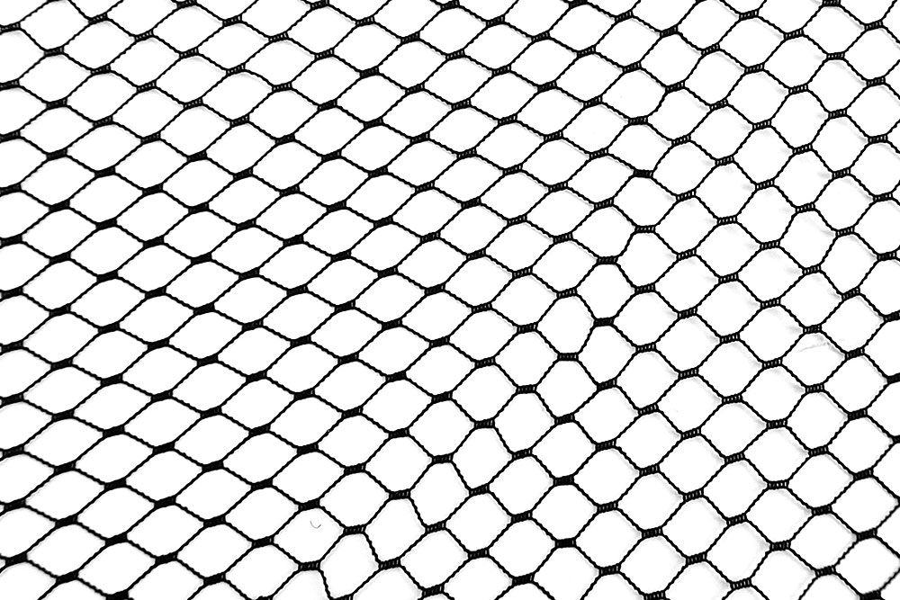 Grobmaschiges Netz, schwer entflammbar nach EN 71-2 Tg1276 Netz Schwarz Hand Uni Netzstoff schwer entflammbar - 250 cm - Schwarz