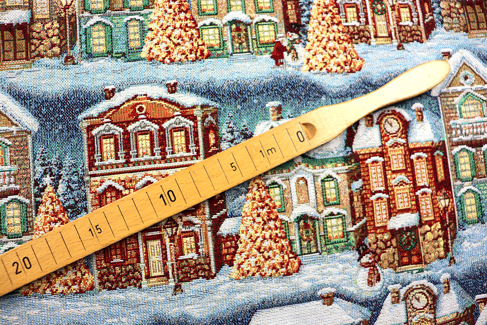 Wintermagie für Ihre Kissen, Taschen, Polster und viele andere Ideen, die in der Weihnachtszeit für Staunen sorgen sollen Wn5332 Gobelin Winterhaus Weihnachten sonstige Gobelin - Im Weihnachtsdorf
