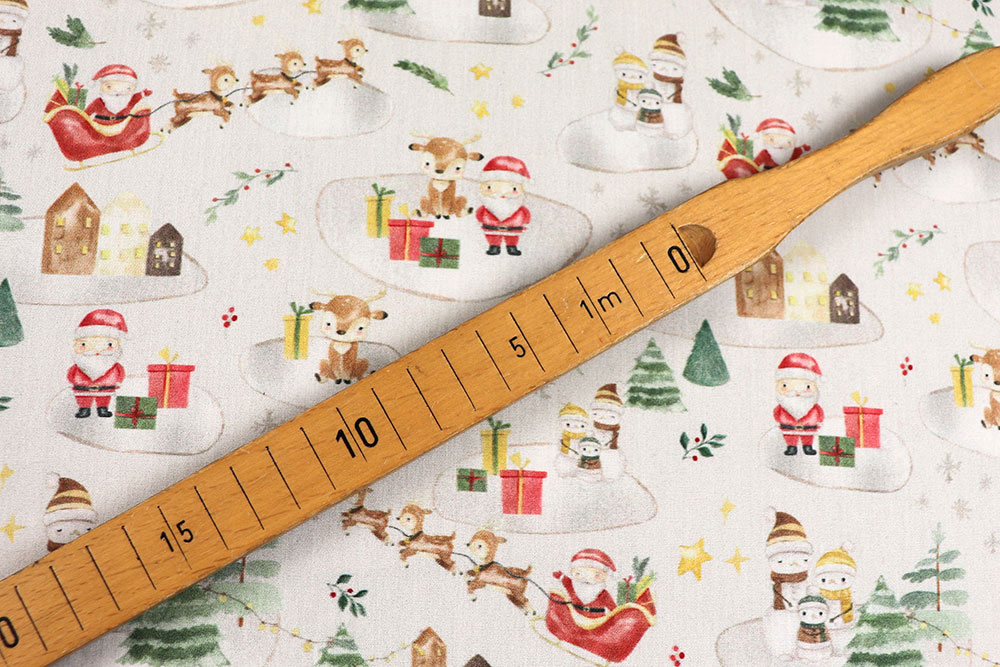 Super niedlich, festlich-weihnachtlich und zu einem Top-Preis zu haben! Wn5336 Weihnachtsstoff S4 Weihnachten Bekleidungsstoff Weihnachtsstoff - Süße Weihnachtswelt