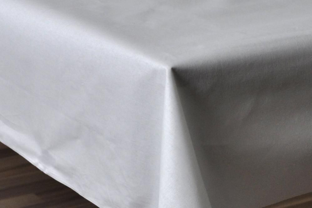 Klassischer, fest verwobener Baumwollstoff mit Appretur - bis 95 Grad waschbar 33401001 Linon Stoff Weiss Tischdeckenstoffe Linon 140 cm breit - kochfest - Weiß