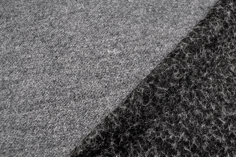 Sehr schwerer Stoff aus Wolle und Polyester - perfekt für warme Mäntel, Jacken und vieles weitere mehr! Bk6872 Woll Jackenstoff Grau Wollstoffe / Wollfilz Mantelstoff Klassik - Grau
