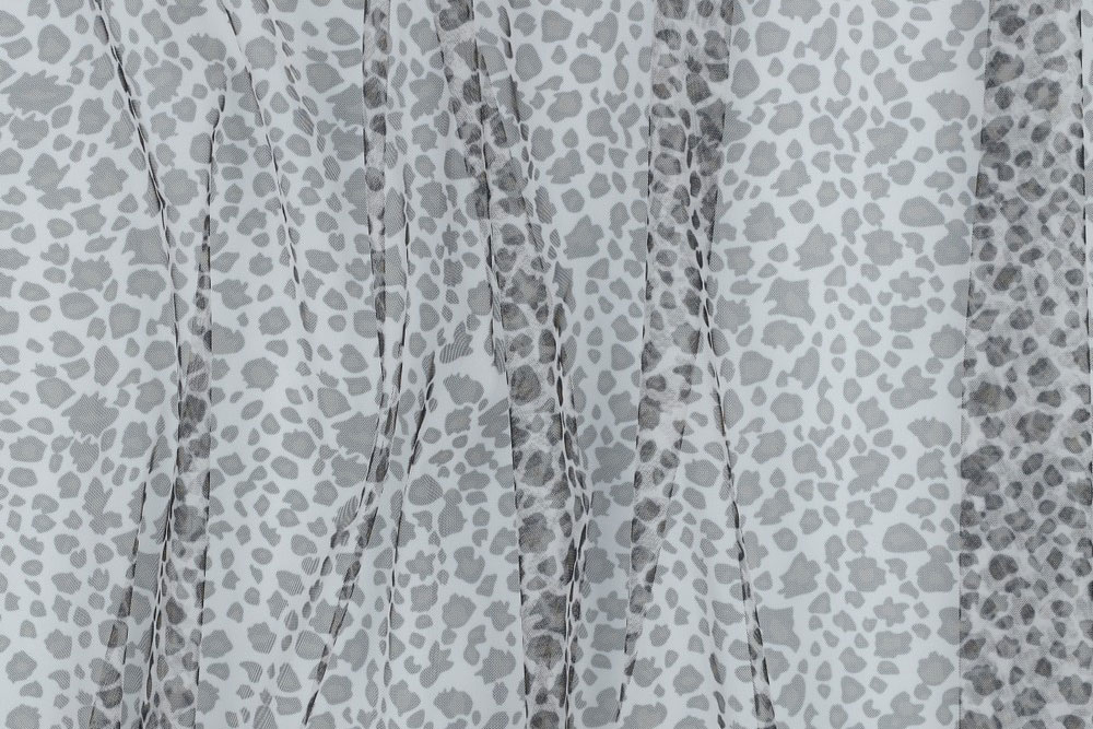 Verführerisches Mesh, edel bedruckt, leicht elastisch - ein Traum! Bk7366 Mesh Spitze Leopard Hand (1) Tüll + Spitze Mesh bedruckt - Leopard