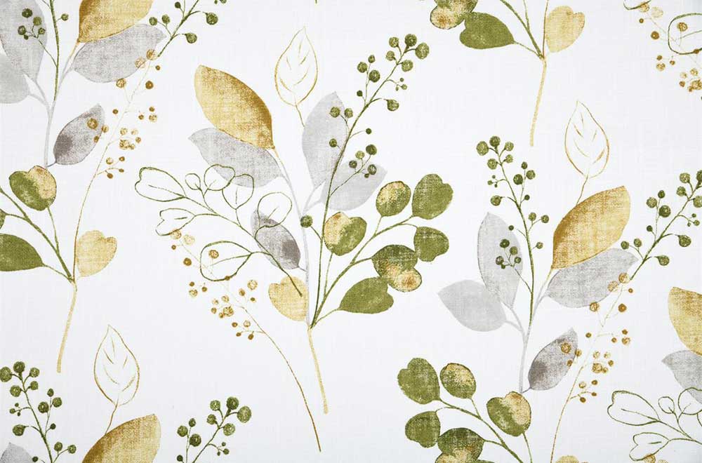 Ramie-Baumwoll-Gemisch mit zartem Eukalyptus-Motiv in Grün Bk7711 Ramie Stoff Beige Eukalyptus 4 Blusenstoffe Ramie-Stoff -  Eukalyptus - Grün
