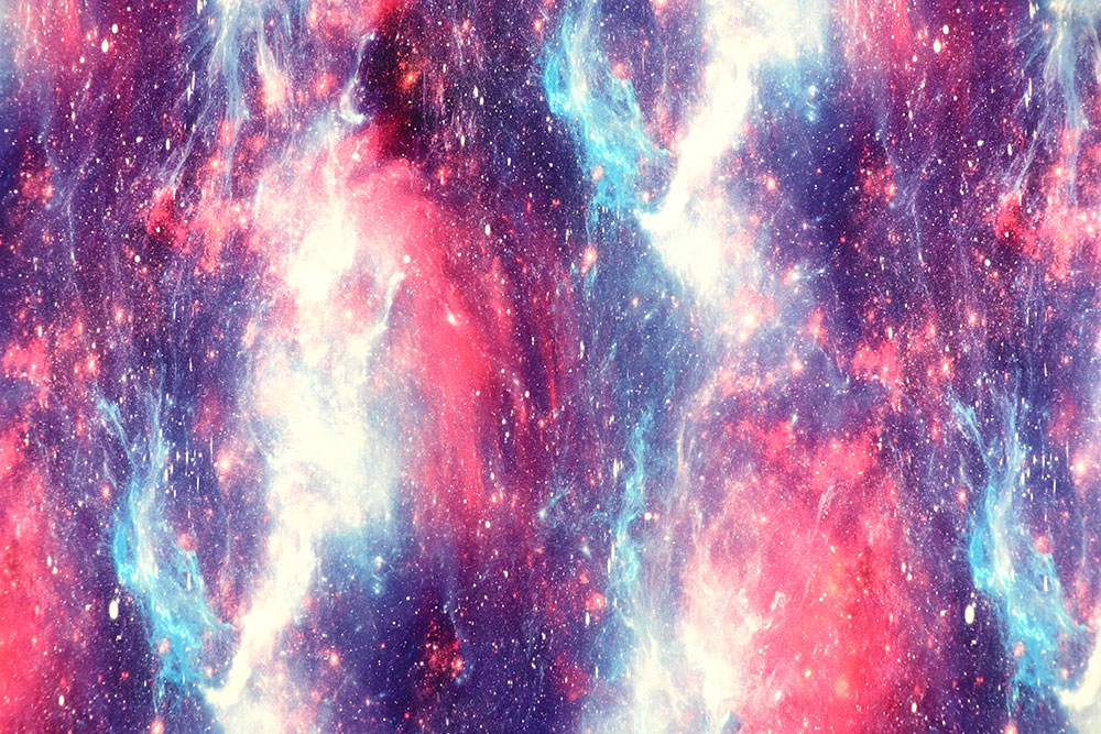 Ein leuchtender Galaxie-Stoff für kreative Outfits, die mehr als nur ein bisschen Aufmerksamkeit wollen. Bk7815 Tanzkleiderstoff Weltall Hand Tanzsport Stoffe Tanzkleiderstoff - Celestia - Lila