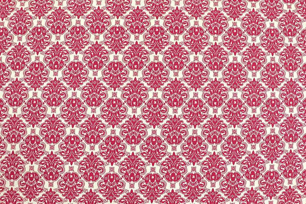 Leichte Baumwolle in Canvas-Webart mit apartem Motiv im Barockstil Co6816 Baumwollstoff Mini Barock Rot S4 Baumwolle sonstige Baumwollstoff - Mini Louis - Rot