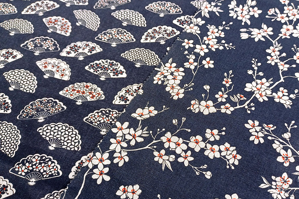 Reine Baumwolle für ein Stück Asien daheim - ein floraler Traum für Heimdeko, Kleidung und mehr Co6827 Baumwollstoff Asia Kirschblueten Baumwolle Blumen Baumwollstoff Asia - Kirschblüten