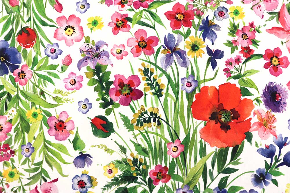 Digital bedruckter Baumwollstoff mit kunterbunten Wildblumen - blühende Pracht in leuchtenden Farben! Co6894 Baumwollstoff Bluehendes Leben S4 Baumwolle Blumen Baumwollstoff Digital - Blühendes Leben - 280 cm