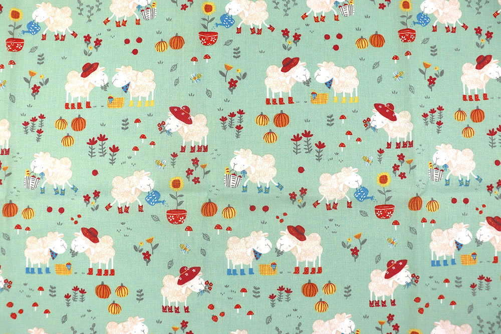 Tierisch süßer Stoff aus reiner Baumwolle mit einem Tierprint, der Ihnen ein Lächeln aufs Gesicht zaubern wird! Co6955 Baumwollstoff Schafe S4 auf dem Bauernhof Baumwollstoff - Schäfchen