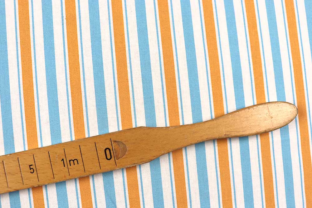 Bunt gestreifte Ware aus reiner Baumwolle in sommerlich-frischen Farben! Co6967140 Baumwollstoff Streifen Orange Blau S4 Dekostoffe Streifen Baumwollstoff - Streifen - Blau/Orange