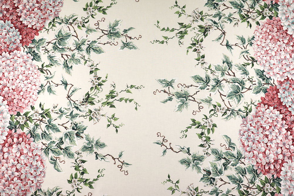 Prachtvolles Blumendesign im intensiven Digitaldruck auf feiner Baumwolle - Made in Italy! Co7011 Dekostoff Baumwolle Borduere Hortensien S4 Baumwolle Blumen Baumwoll-Dekostoff Digital - Hortensien