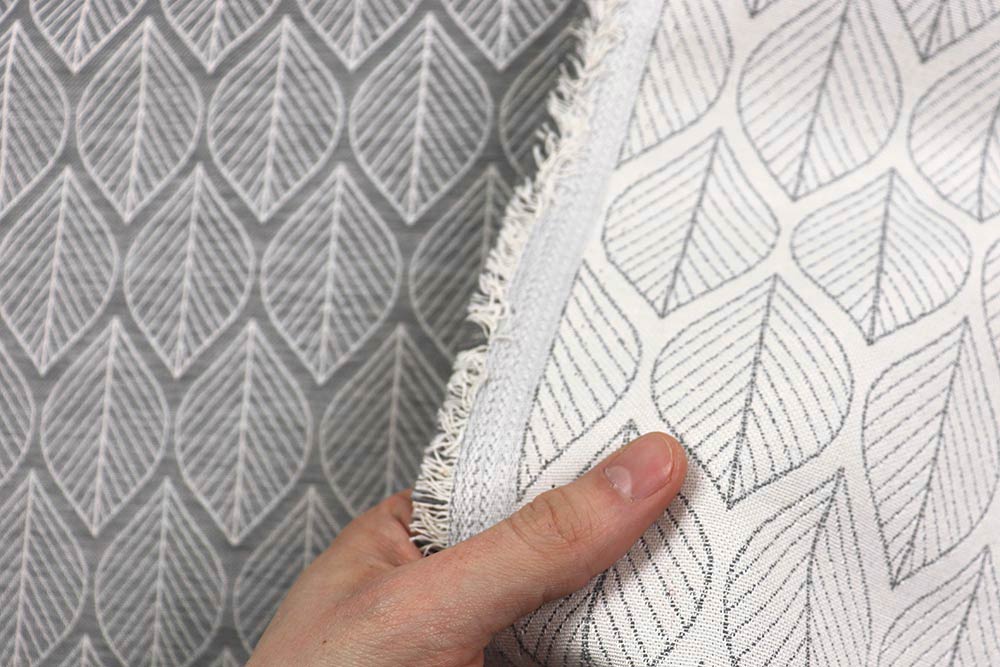 Zeitloses Design auf hübschem Dekostoff in dezenter Farbzusammenstellung, beidseitig einsetzbar! Ds1822 Dekostoff Blaetter Creme Grau S4y Dekostoffe Jacquard Premium-Jacquard - Zeitlose Blätter - Creme/Grau