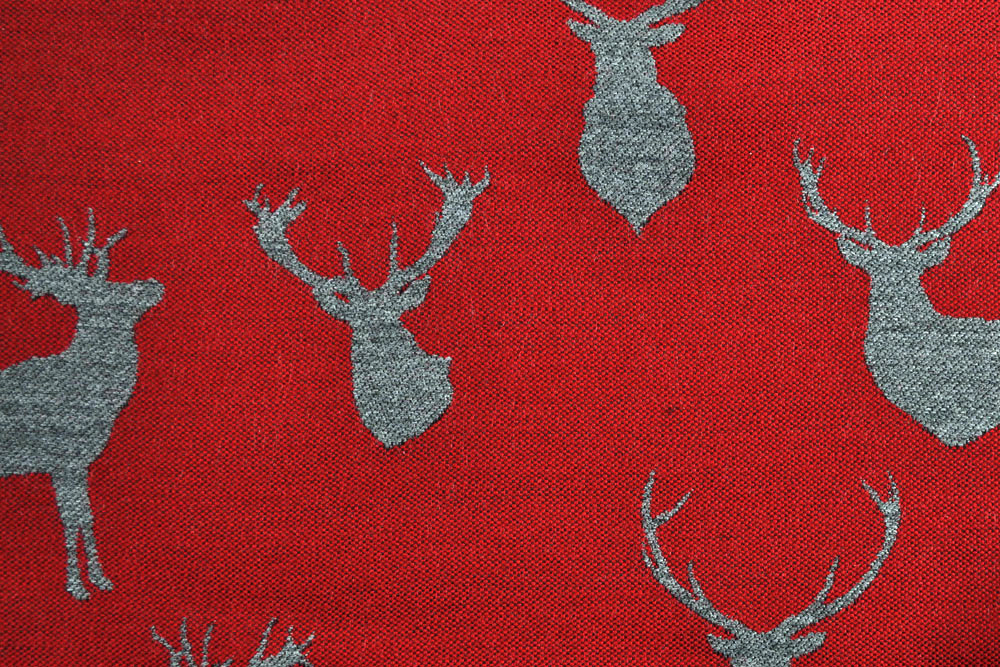 Schöner Wende-Jacquard im Landhaus-Style  Ds2295 Jacquard Hirsche Drapierung S4y Dekostoffe Landhaus Wende-Jacquard - Hohtälli