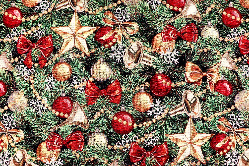 Himmlisch schön - detailverliebter Gobelin - perfekt für die Weihnachtszeit Ds2510 Gobelin Stoff Weihnachten Trompeten S4 Weihnachten Sterne Dekostoff Gobelin - Holiday Trumpets