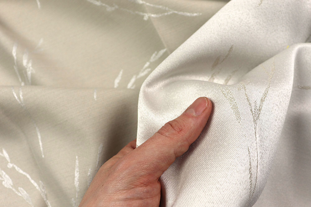 In Deutschland produzierter Stoff mit durchgewebtem Muster für Kissen, Vorhänge und mehr Ds6186 Dekostoff Schilf Rueckseite Übergardinen Dekostoff Jacquard beidseitig - Schilf