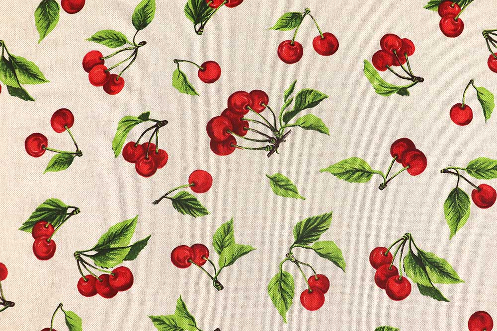 Mit seinem fröhlichen Kirschdruck und dem weichen Mischgewebe bringt dieser Stoff lebendige Frische in Ihre DIY-Projekte. Ds6281 Dekostoff Leinenoptik Kirschen S4 Dekostoffe Leinen Dekostoff Leinenoptik - Cherry