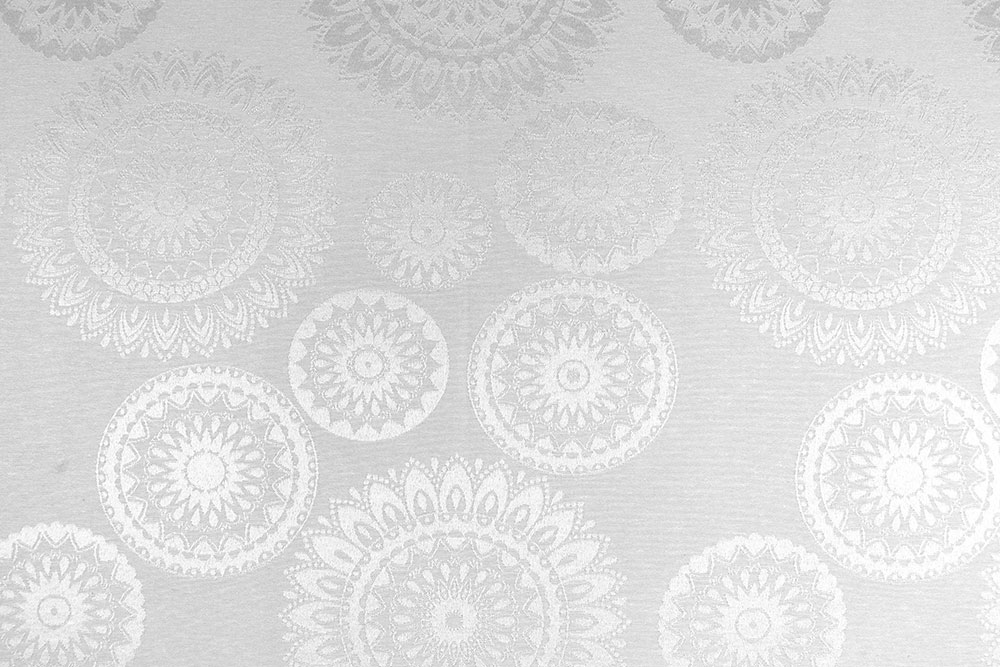 Edler, beidseitig nutzbarer Stoff mit dezenten eingewebten Mandalas Ds6381 Damast Mandala S4 Dekostoffe NEU  Damast - Mandala