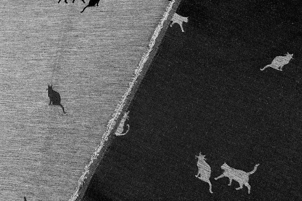 Katztastischer Jacquard mit Stil: Ideal für Gardinen, Kissen und vieles mehr - MIAAAAAAAAAAAAAAAAAAUUUU! Ds6394 Dekostoff Jacquard Katzen 3 Dekostoffe NEU  Dekostoff Jacquard - Black Cats