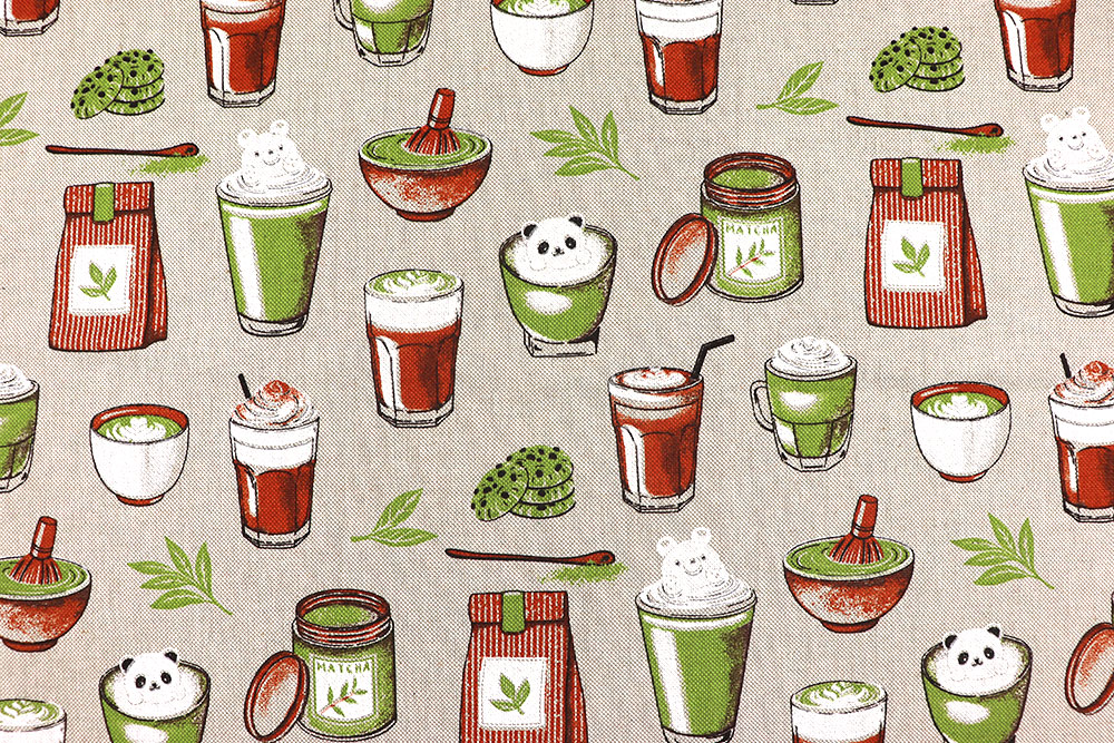Was darf's sein? Für diesen Kaffee müssen Sie nicht zum nächsten Bistro laufen! Ds6404 Dekostoff Leinenoptik Matcha Latte S4 Dekostoffe Kaffee/Küche Dekostoff Leinenoptik - Matcha Latte