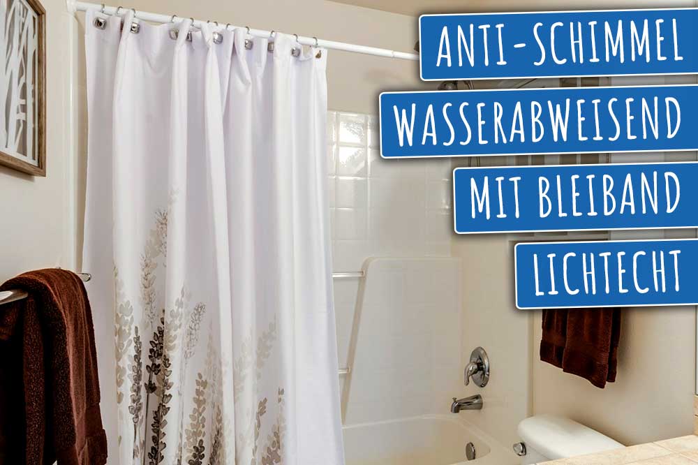 Wasserabweisend, schimmelresistent, lichtecht, überbreit, mit Bleiband - ein absoluter Alleskönner! Tg1205 Duschvorhangstoff Weiss Sonstige technische Gewebe Duschvorhangstoff Anti-Schimmel - Bleiband - 220 cm
