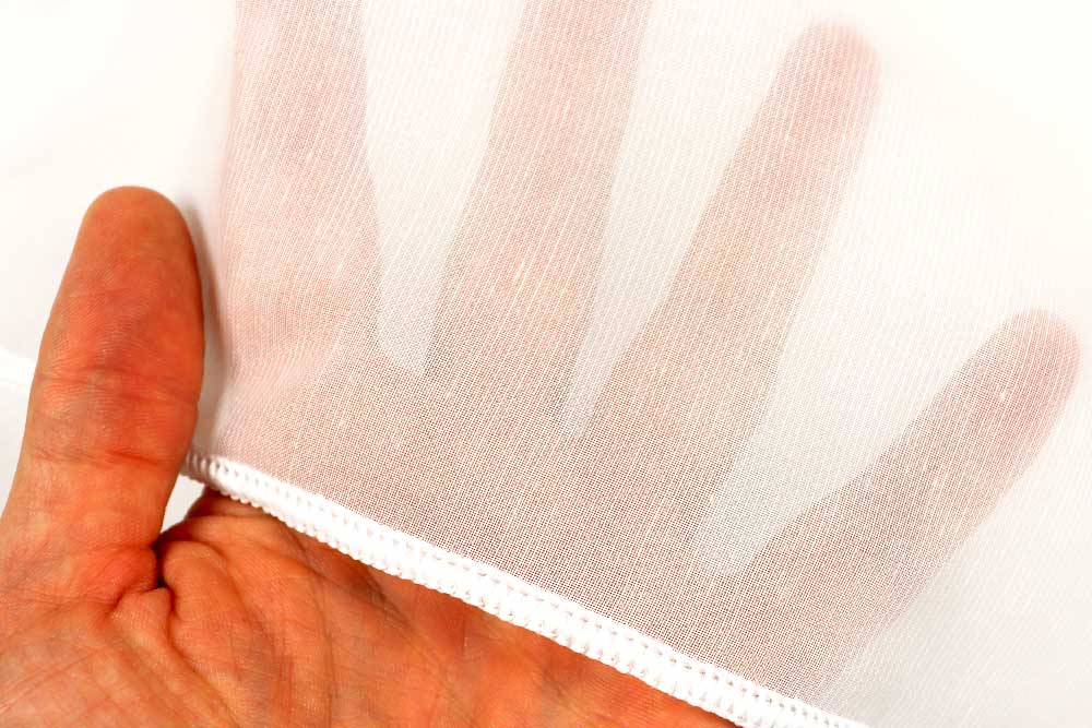 Transparenter Gardinenstoff mit Bleiband - luftige Ware für elegante Fensterdeko Gg5004003 Gardinenstoff Voile Hand Gardinen transparent Voile Oslo - Weiß transparent - 300 cm hoch - Bleiband