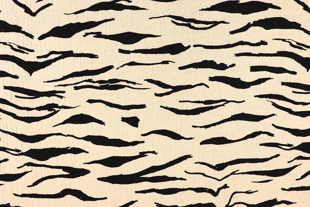 Super weicher Musselin aus reiner Baumwolle mit trendigem Tiger-Design Musselin Tiger S4 Baumwolle Tiere Musselin - Tiger