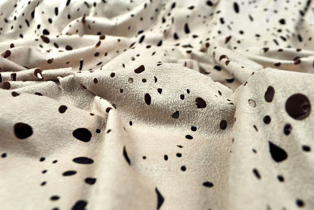 Stretchiges, leichtes Lederimitat mit Löchern - total im Trend! Sp149042 Wildleder Gelocht S4 Kunstleder Wildleder gelocht - Sand