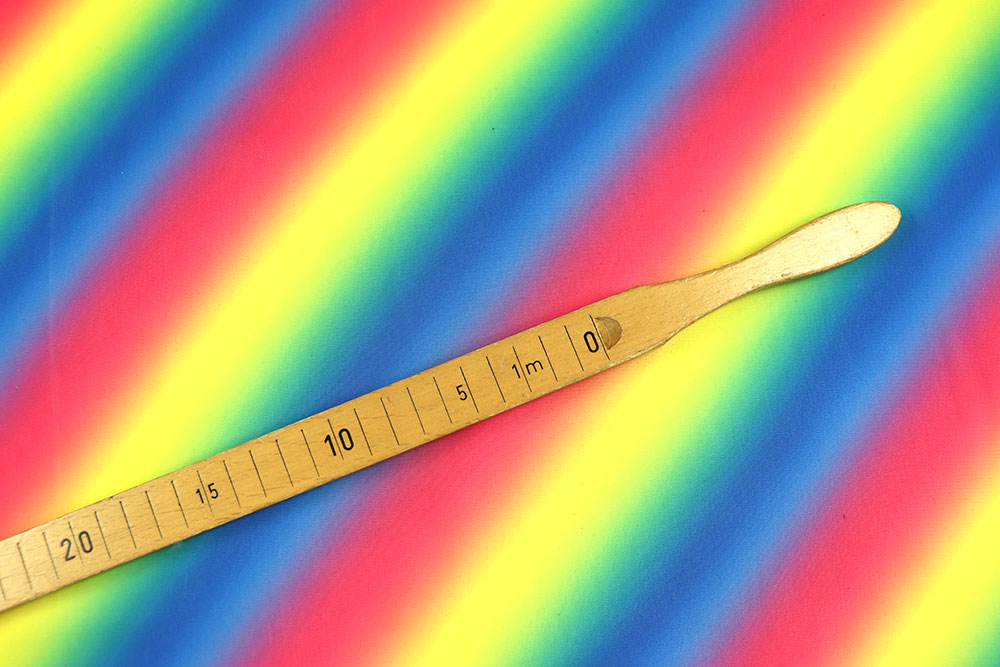 Geschmeidiger, luftig fallender Chiffon mit knallig buntem Muster Sp168012 Chiffon Rainbow Hand Chiffon Chiffon - Rainbow