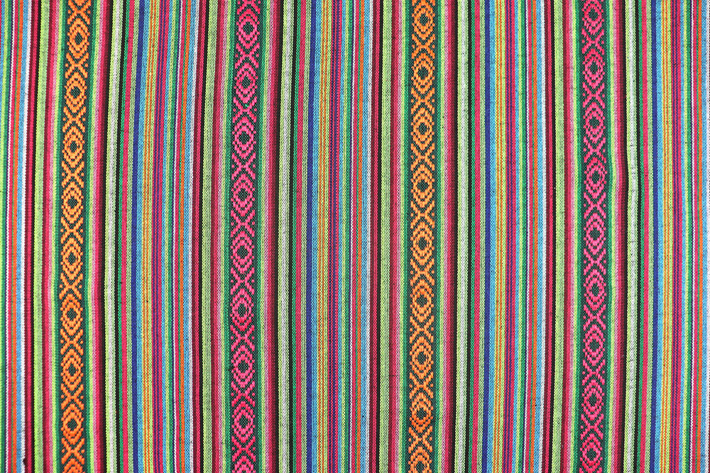 Knallbunte, durchgewebte Ware im mexikanischen Stil - Ponchos, Kostüme, Taschen etc. werden damit zu bunten Hinguckern! Sp168039 Jacquard Streifen Bunt S4 Mai Jacquard Streifen - Tijuana