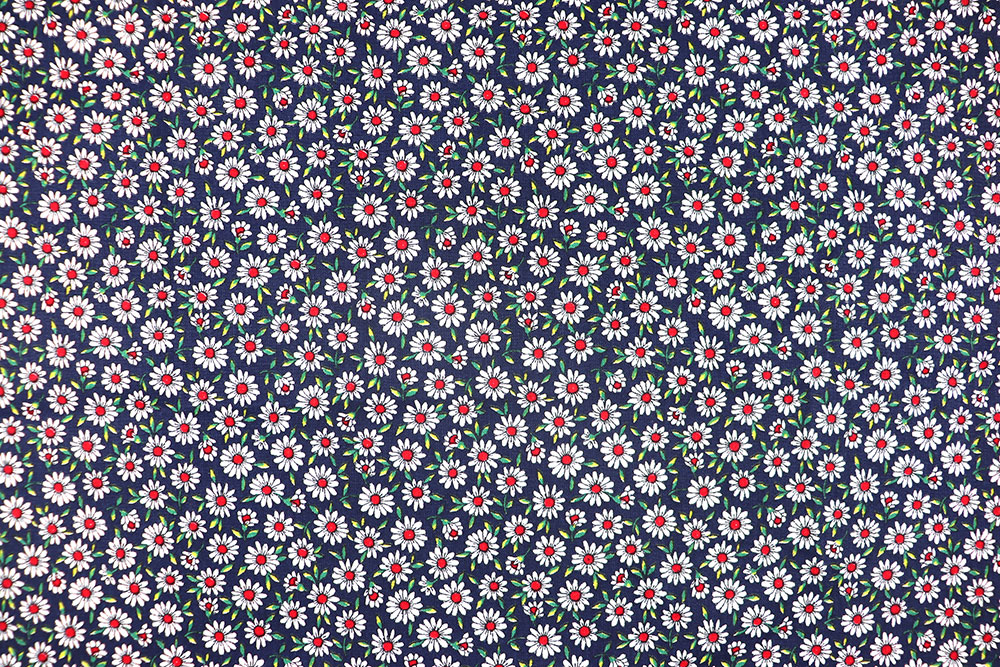 Florale Frühlingsgefühle und Sommerträume auf herrlich weicher Baumwolle Sp174015 Baumwollstoff Gaensebluemchen S4 Baumwolle Blumen Baumwollstoff - Gänseblümchen - Nachtblau
