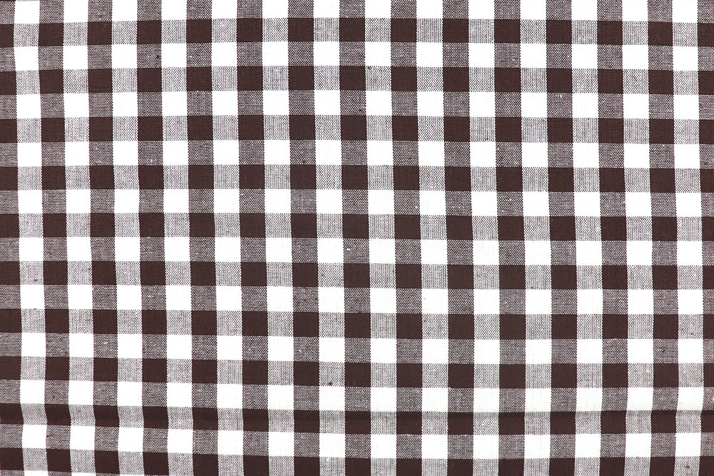 Absoluter Landhaus-Klassiker: Reine Baumwolle mit 160 g/qm und 10 mm kleinen Karos Sp174018 Vichy Karo Braun S4 Vichy Karo Vichy Karo - Braun/Weiß