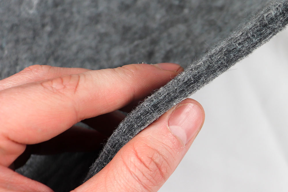 Starker Recycling-Filz, ideal für isolierungs- und Dämmungsarbeiten Tg1004 Waermefilz 5mm Grau 1 Filz Meterware Wärmefilz - 6 mm stark