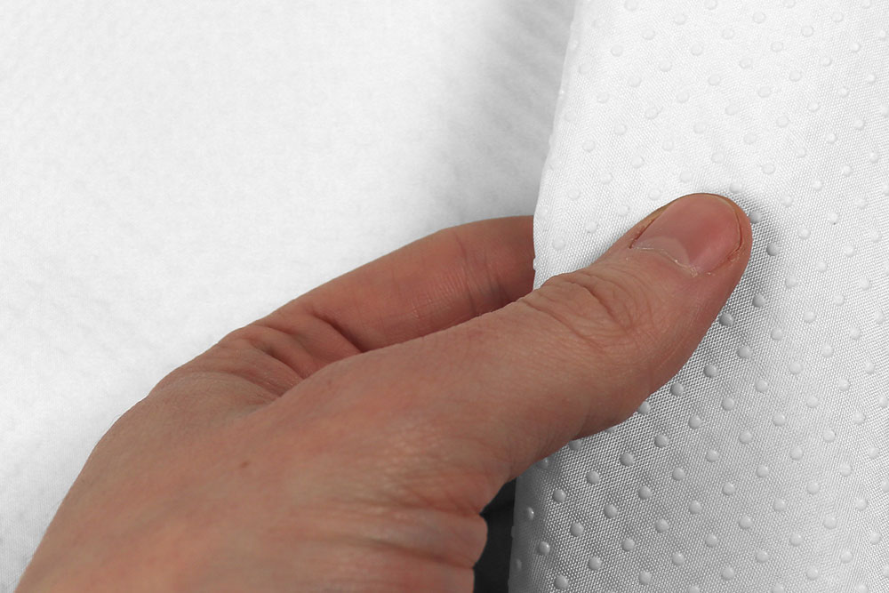 Leichtes Anti-Rutsch-Gewebe für Matratzen, Sitzkissen und vieles mehr - bietet Halt und Sicherheit! Tg1268 Anti Rutsch Gewebe Weiss 2 Anti-Rutsch-Stoffe Anti-Rutsch-Gewebe - Weiß - 220 cm