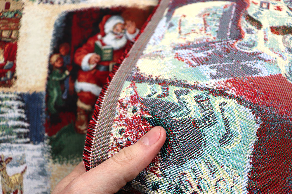Christmas Magic pur! Dieser hochwertige Gobelin versüßt Ihnen die Weihnachtszeit Wn5333 Gobelin Weihnachtsmann Weihnachten Figuren Gobelin - Reise des Weihnachtsmanns